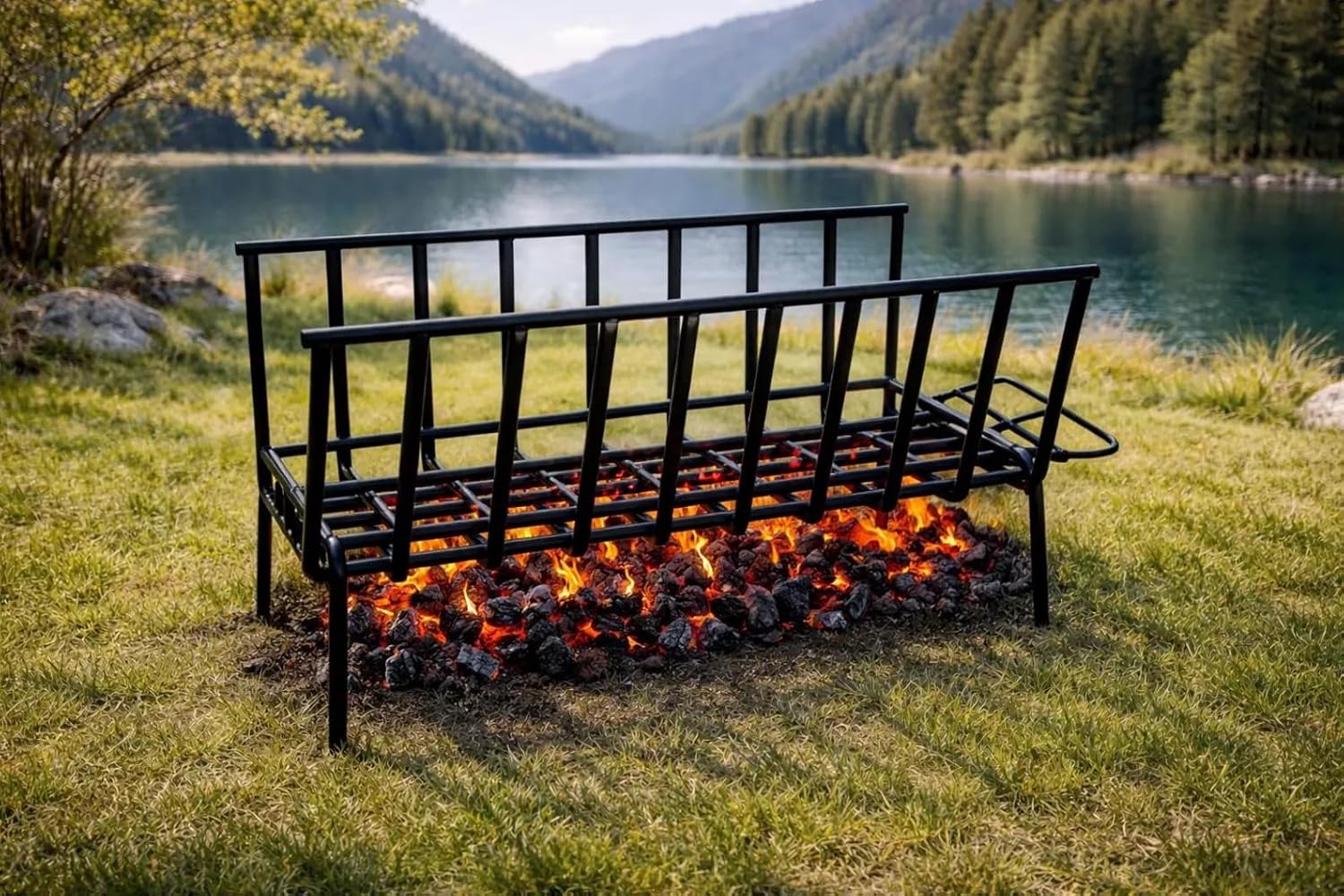 Argentine Iron Grill asado brasero parrilla. Premium Brasero. Brazier (Iron). Movable Brazier - Image 2