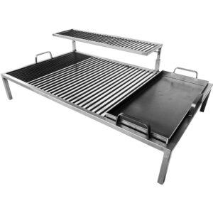 Luxury Argentine Grill with removable iron modules - Iron Argentina Grill - BBQ Parrilla Asado.