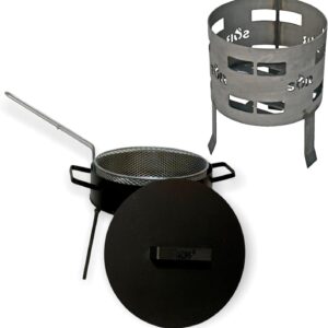 Luxury Argentine Disco de Arado + cesta freidora + Stoker - Argentina Paellera - BBQ Parrilla Asado