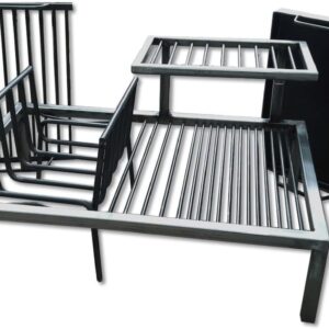 Luxury Argentine Grill with removable iron modules + Brazier. Iron Argentina Grill - BBQ Parrilla Asado