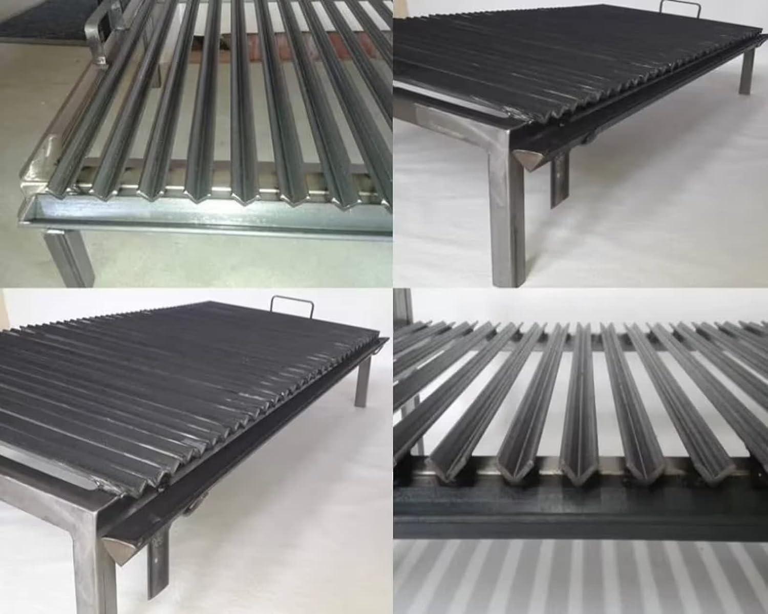 Premium Argentine Grill - V Angle Iron Grill with Handles and Drain Pan, Iron grill, Heavy Duty, BBQ Grill + Brazier + fire tools. - Image 2