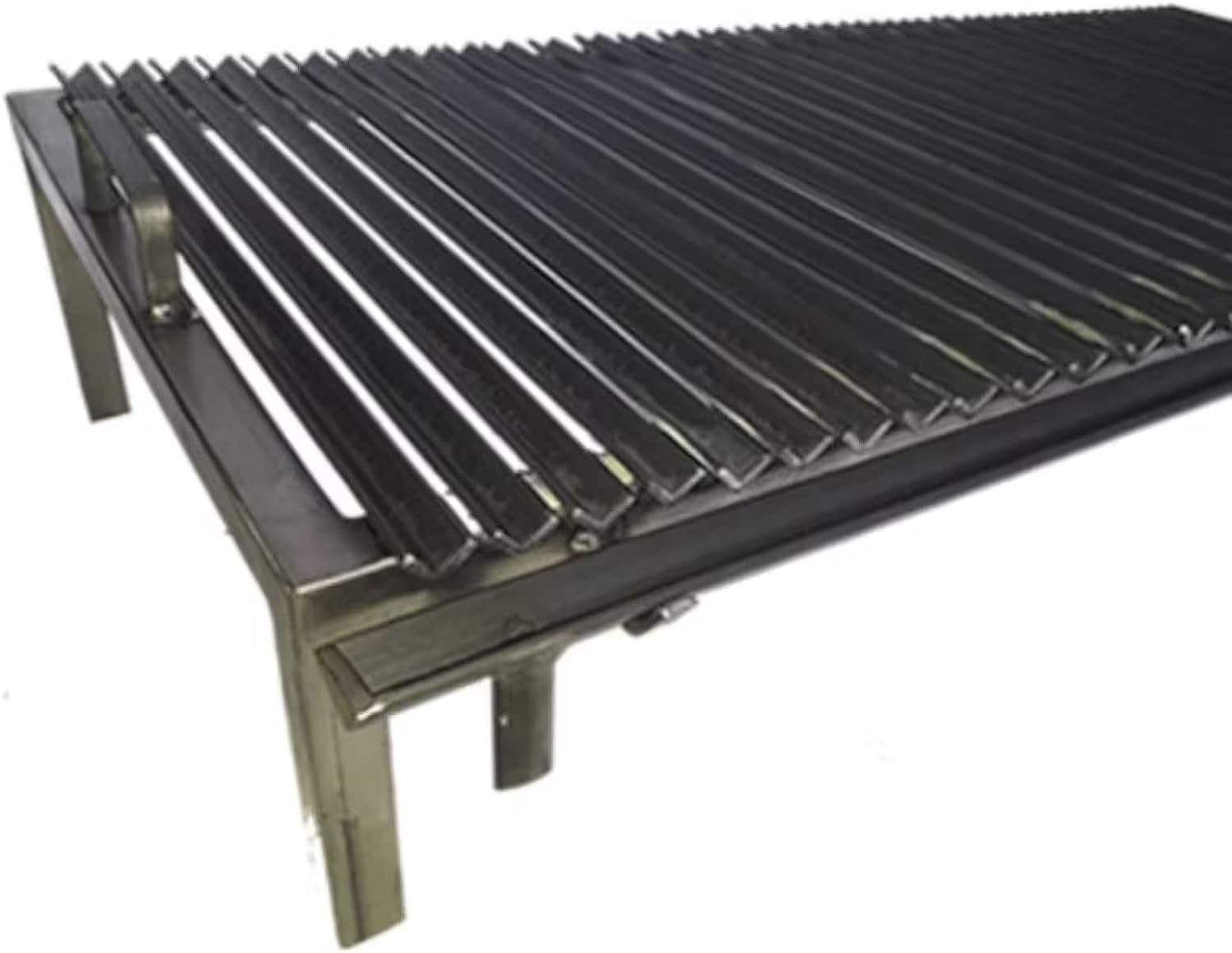 Premium Argentine Grill - V Angle Iron Grill with Handles and Drain Pan, Iron grill, Heavy Duty, BBQ Grill + Brazier + fire tools. - Image 4