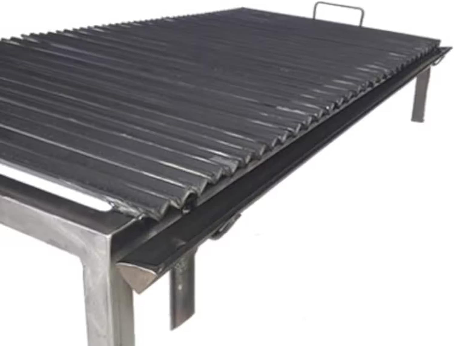 Premium Argentine Grill - V Angle Iron Grill with Handles and Drain Pan, Iron grill, Heavy Duty, BBQ Grill + Brazier + fire tools. - Image 5