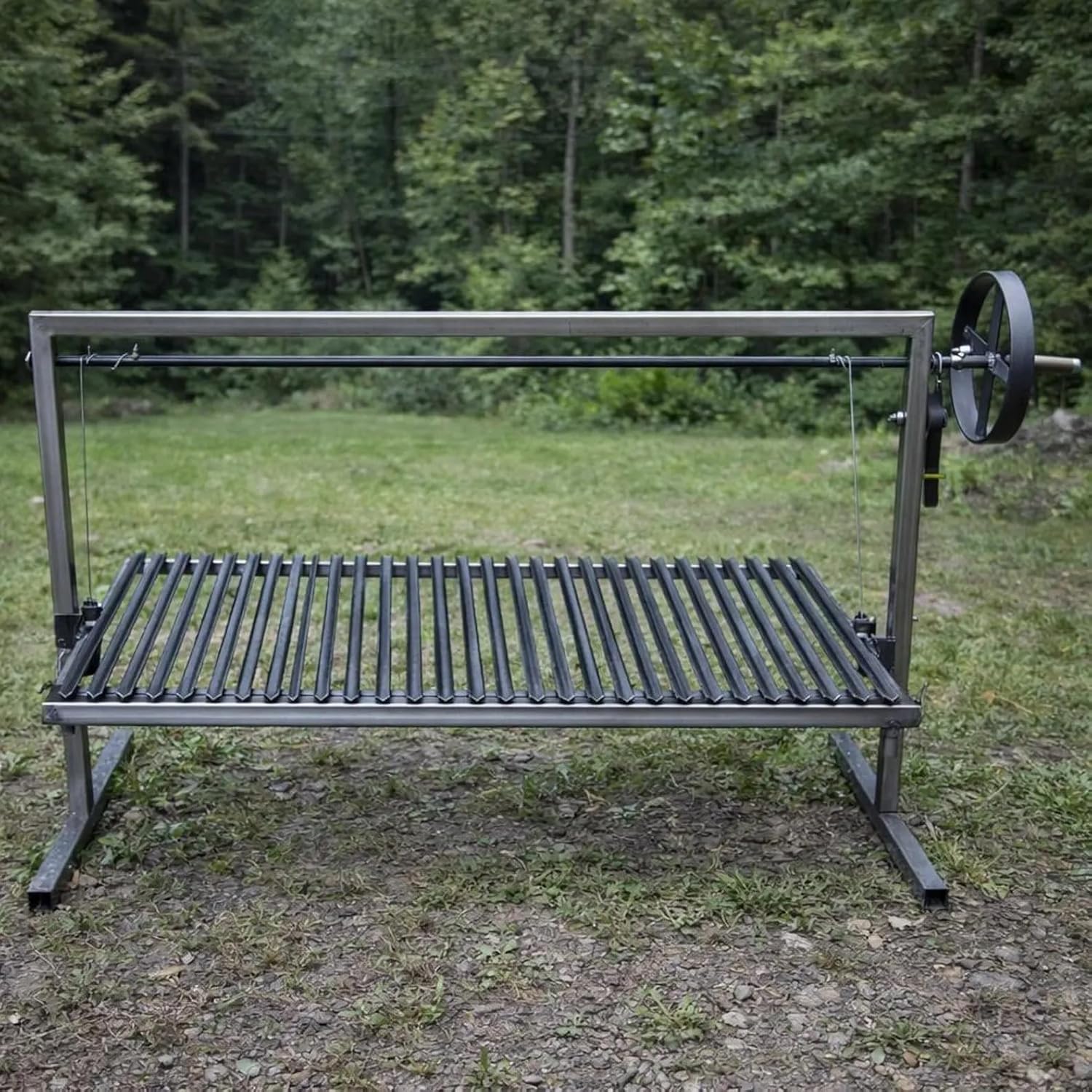 Santa Maria Argentine Style Iron Grill - Angle V - Iron Grill - Size (40" x 20") 100 x 50cm ( only grill )